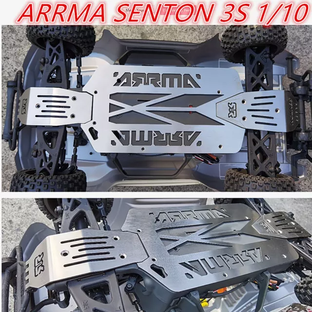 Stainless Steel Chassis Armor Protection for 1/10 ARRMA SENTON 3S RC Car Truck