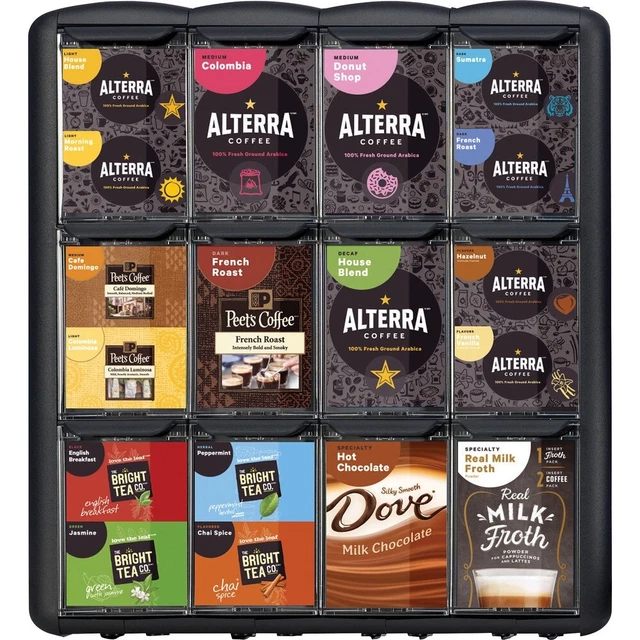 Flavia 4-Column Merchandiser - 180 x Drink - 13.4" Width x 20.5" Depth - Black -