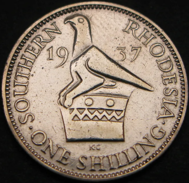 SOUTHERN RHODESIA 1 Shilling 1937 - Silver .925 - VF - 2757 ¤