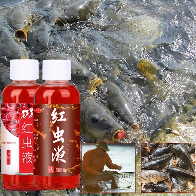 60ml Strong Fish Attractant Concentrated RedWorm Liquid FishBait Additive UK New