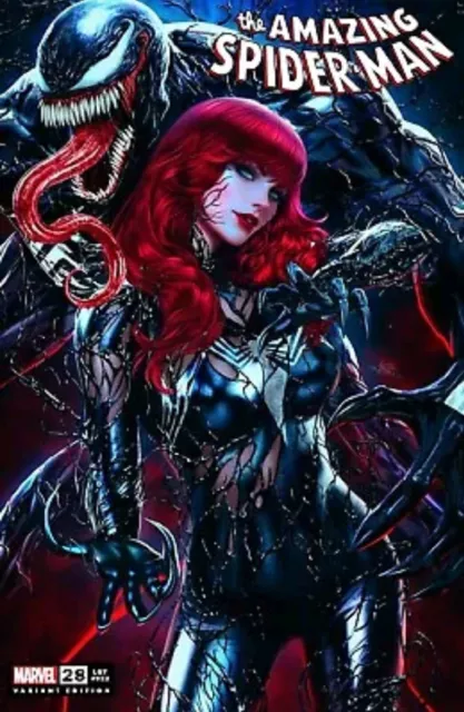 AMAZING SPIDERMAN 28 ARIEL DIAZ VARIANT NM VENOMIZED MARY JANE VENOM vol 6 2023