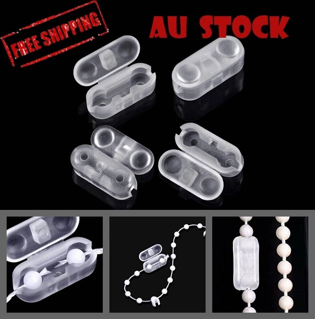 30 un. Conector de cadena ciego rodillo de bolas de plástico unificador vertical romano