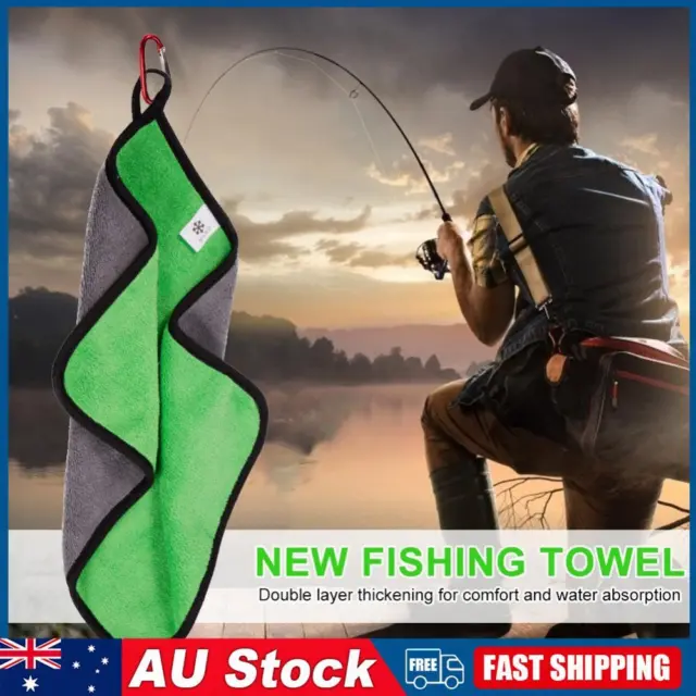 FISHING CLOTHING WITH Carabiner Clip Soft Towel Camping Towel