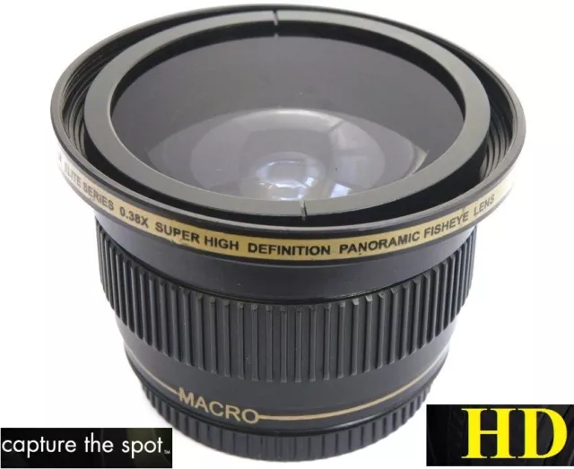 Neuf Super Large Haute Def Objectif Fisheye Pour Panasonic Lumix DC-FZ82 DC-FZ83