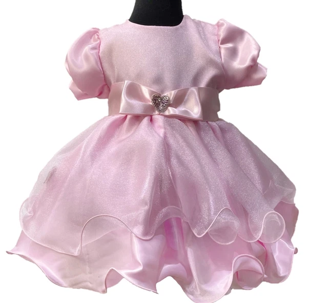 Abito da festa bambino rosa bambina concorso matrimonio principessa battesimo