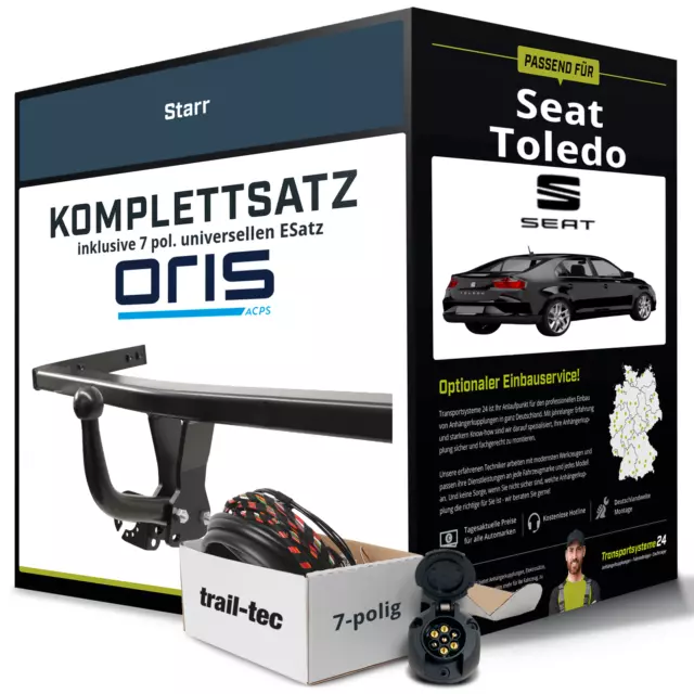 Für SEAT Toledo IV Typ KG3 Anhängerkupplung starr +eSatz 7pol uni. 12- NEU