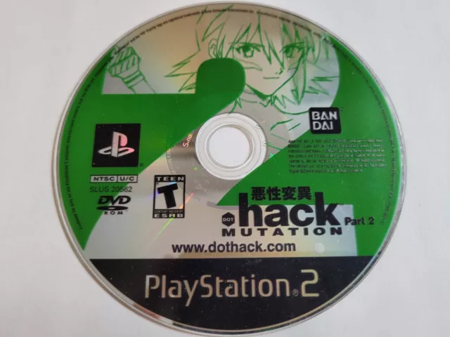 .Dot Hack Mutation Part 2 Sony PlayStation 2 PS2 Black Label Disc Only Tested