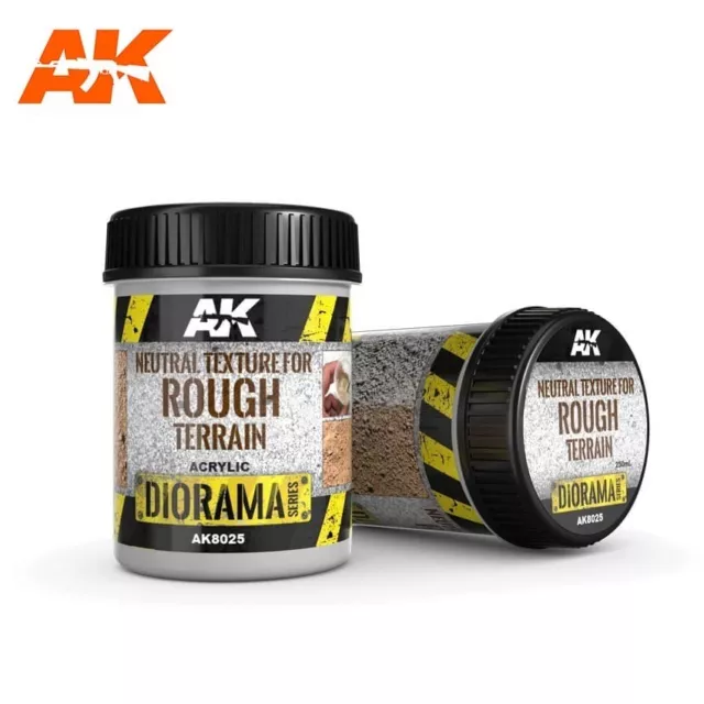 AK Interactive Terrains  Neutral Texture Rough Ground 250ml Wargame Dioramas