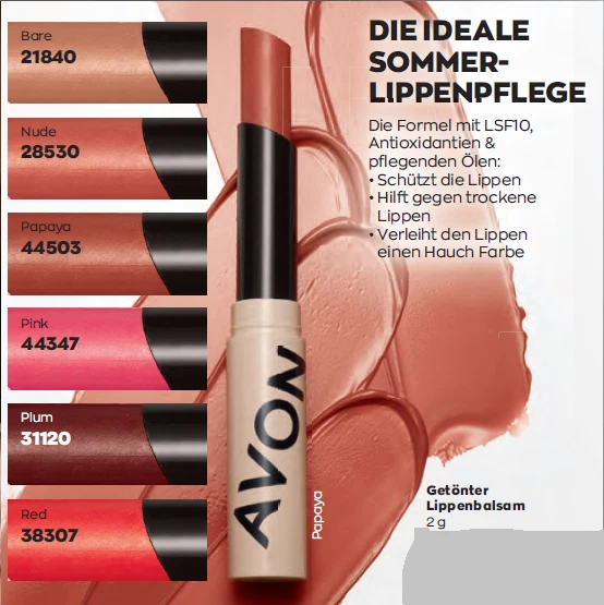 Avon Luxe Getönter Lippenpflegestift 'Honey Tint' - Mit Retinol & Kollagen, LSF 15, Für Glatte, Volle Lippen