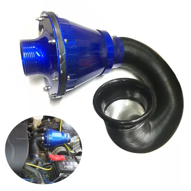 3" US STOCK Car SUV High Flow Cold Air Power Intake Bellows Filter Cleaner Parts