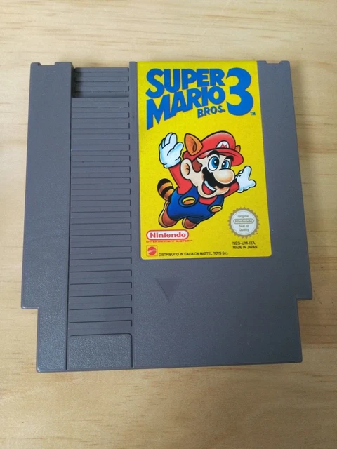 SUPER MARIO BROS 3 Nes 8 Bit Pal A Italiano Cartuccia Originale Gioco ...