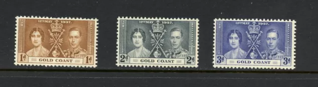 R3004 Or Coast 1937 Coronation Édition 3v. MNH