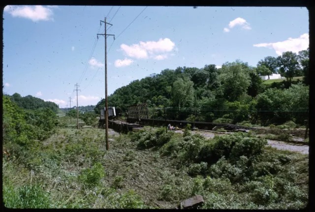 Original Rail Slide - CBQ Chicago Burlington & Quincy Track Work Peoria IL 6-'74