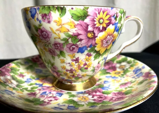 Royal Winton Grimwades "Cheadle" Floral Chintz Teacup and Saucer 3