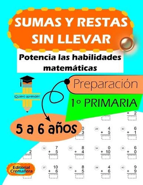 SUMAS Y RESTAS Sin Llevar: para NI?OS de 5 y 6 A?OS. PREPARACI?N de 1 ...