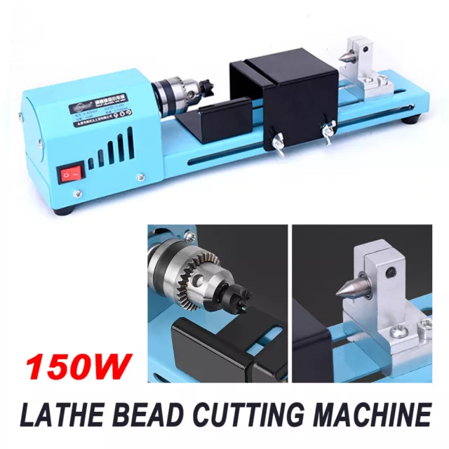 Aluminum Alloy Small Lathe Polishing Machine 7-level Adjustable Speed DC 12-24V