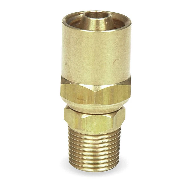 SPEEDAIRE 6X424 Hydraulic Hose Fitting,Brass,3/8",(M)NPT