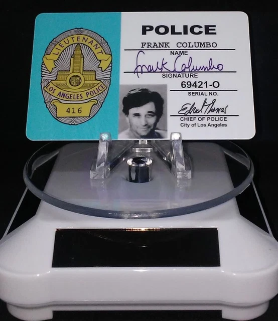 COLUMBO PETER FALK 60 s Tv Show ID Card Prop Replica 6 50 PicClick COLUMBO PETER FALK 60 s Tv Show ID Card Prop Replica 6 50 PicClick