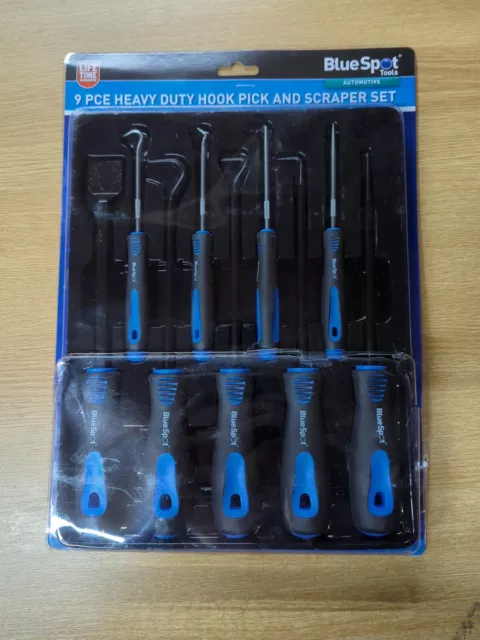 BlueSpot 9 Piece Heavy Duty Hook Pick and Scraper Set 07959