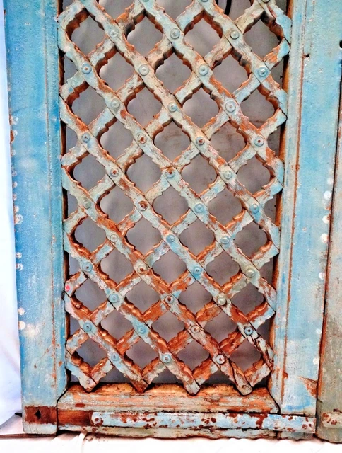 Mughal Jali Temple Wooden Door Neo Polyester Chrome Indian Art Vintage Items 2