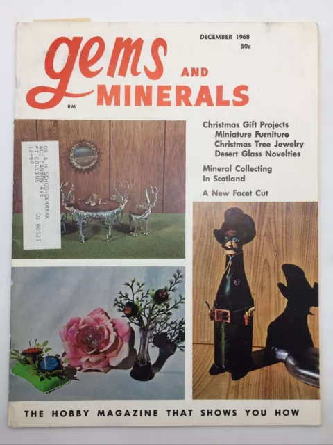 1968 December Gems & Minerals Magazine Christmas Gift Projects Scotland Diamonds