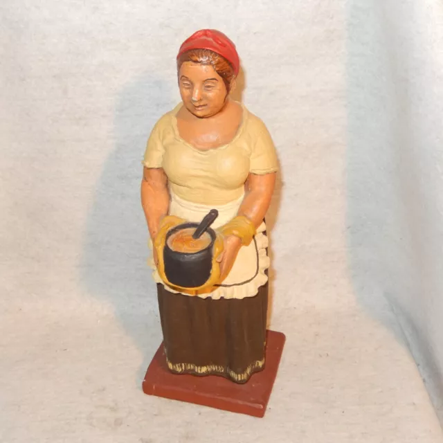 1971 David KAPLAN Chalkware WOMAN Statue LE Numbered Judaica Cook 12" Sculpture