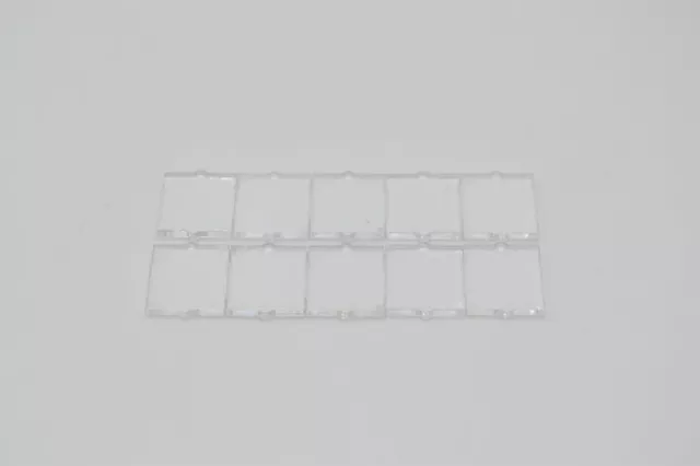 LEGO 10 x Scheibe transparent klar Trans-Clear Glass 1x2x2 Flat Front 60601