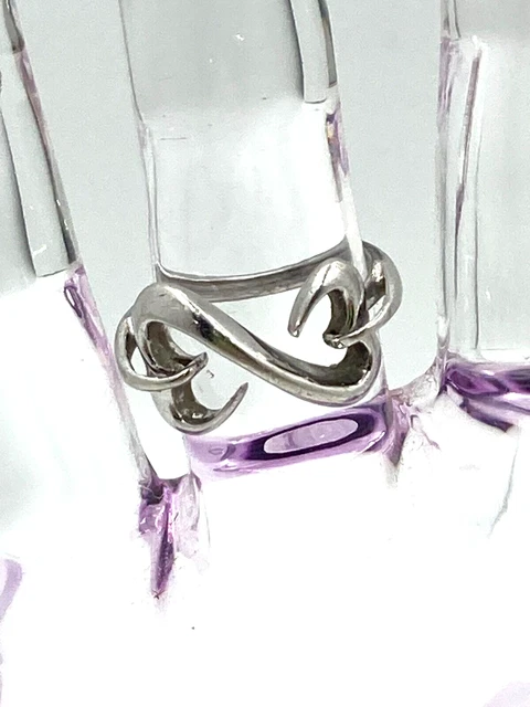 Vintage Jane Seymour Sterling Silver 925 Open Heart Ring Size 6.5 Jwbr Love Gift