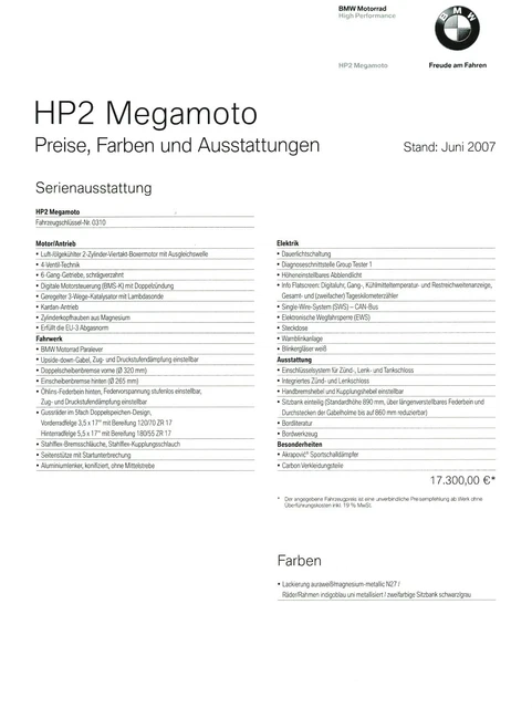 Accossato Bremsbeläge Für BMW 1200 HP2 Megamoto – Straße Und Rennstrecke