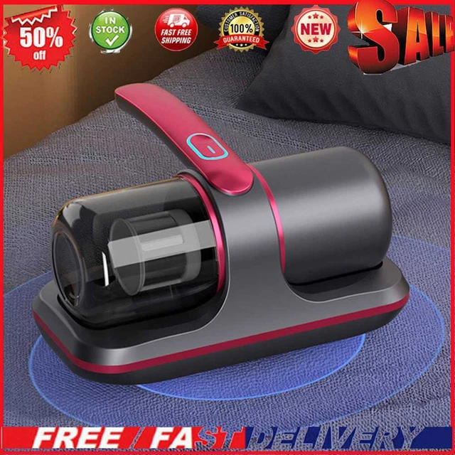 HANDHELD VACUUM MITE Remover 8000PA Cordless UV for Mattress Sofa (Red