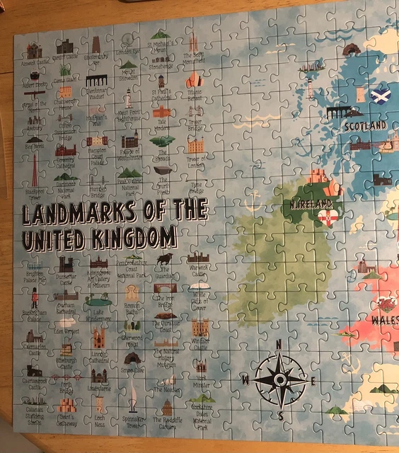 CORNER PIECE JIGSAW Puzzles Landmarks Of The Uk complete. £2.51