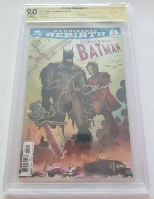 All Star Batman #1 CBCS 9.0 VF/NM  VARIANT B  SIGNED by SNYDER, ROMITA JR, MORE!