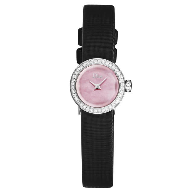 Christian Dior Womens La D De Dior Mini Diamond Bezel Pink MOP Dial CD04011X1265
