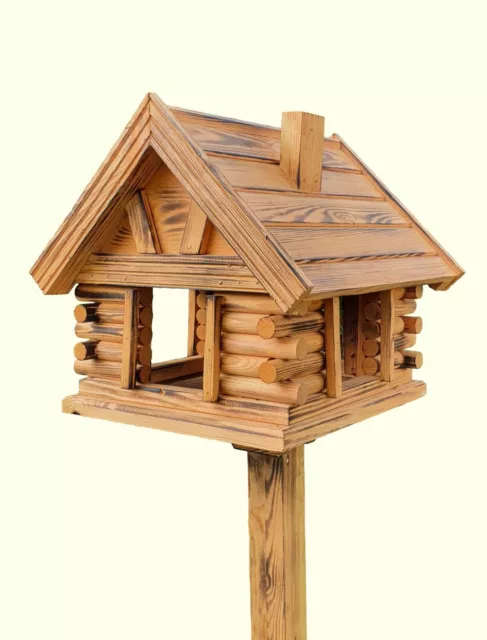VOGELHAUS aus Holz  Vogelhäuschen Vogelhäuser Vogelfutterhaus auch mit Ständer