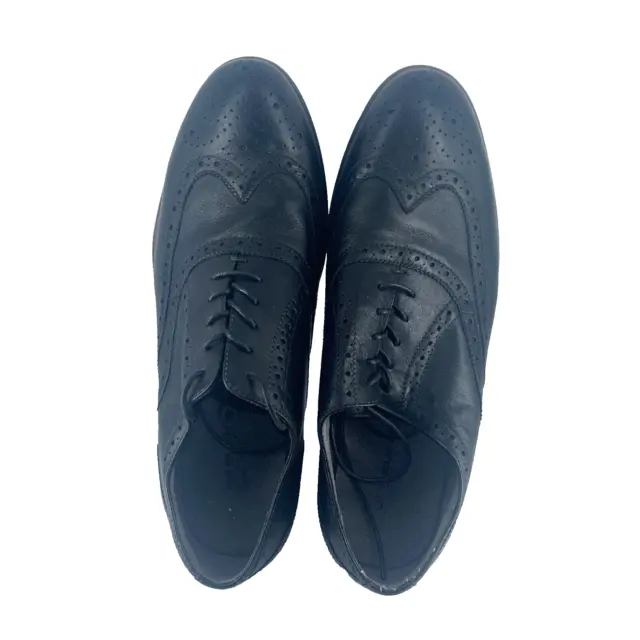 NUNN BUSH MEN'S Dress Shoes Black Wingtip Oxford Lace Up Casual Leather ...
