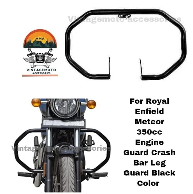 FOR ROYAL ENFIELD Meteor 350cc Engine Guard Crash Bar Leg Guard Black