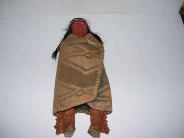 Vintage Skookum Indian Chief Warrior Native American Doll 11"