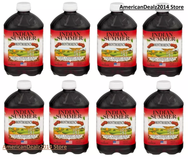 Indian Summer Tart Cherry Juice 46 oz each. 8 pk. total 368 ounces Antioxidant 3