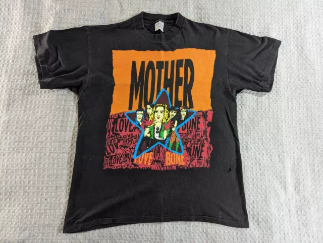 Vintage Mother Love Bone Shirt Adult Large Black Brockum Single Stitch Grunge