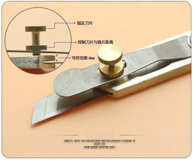 Leather Line Strip Knife Tool Copper Trimming  Positioning diy Cutter Craft TooL 3