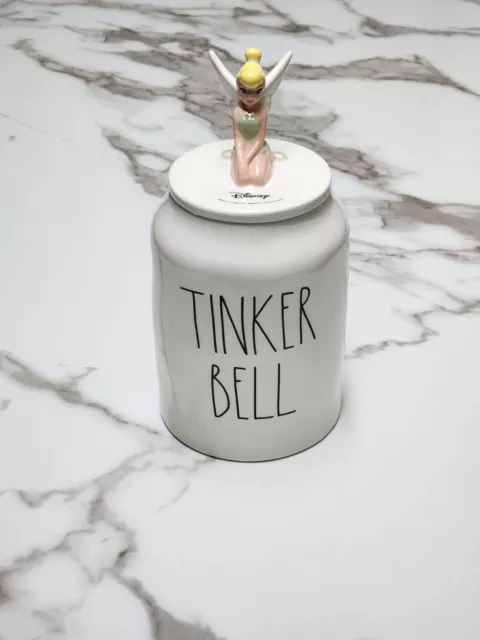 NEW Walt Disney Peter Pan Tinker Bell Canister Cookie Jar Collectible Rae Dunn