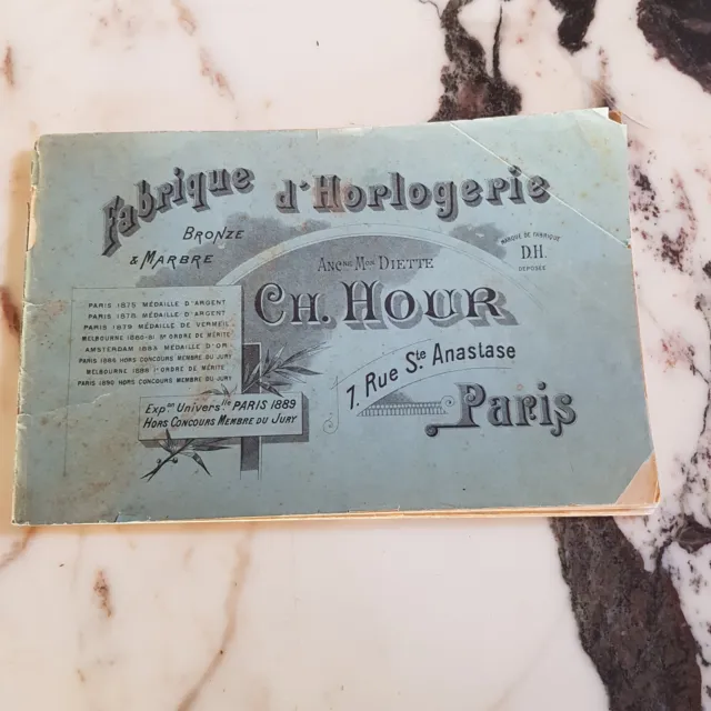 Catalogue Fabrique d'horlogerie Charles FOUR 1891