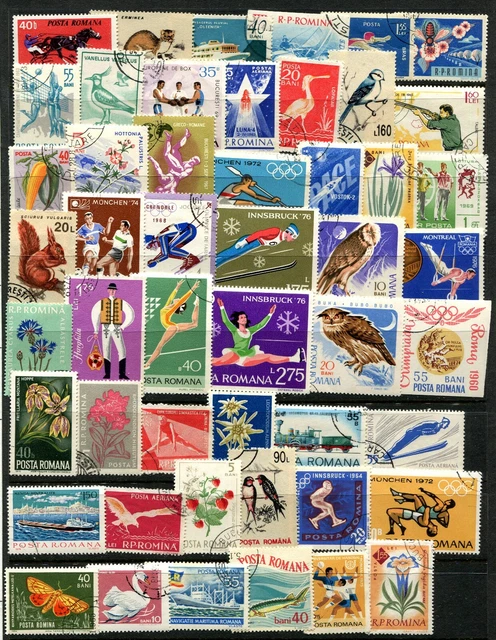 Romania: Packet of 50 G-FU stamps (Ref 2289)