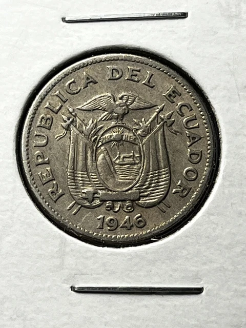 1946 Ecuador 10 Centavos - Nice Detail Foreign Coin