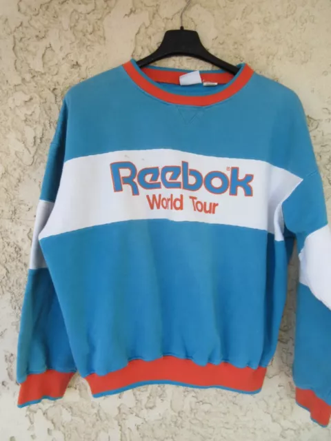 Sweat REEBOK WORLD TOUR vintage shirt Jeux Olympiques Olympic Games made in USA