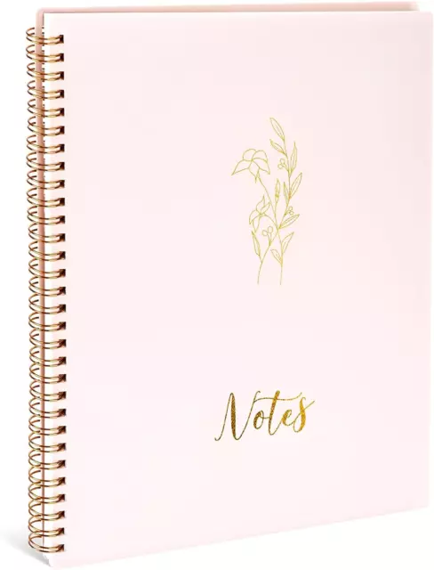 Spiral Notebook, Journal for Women 10.5" X 8.5" College Ruled Notebook Cute Beig