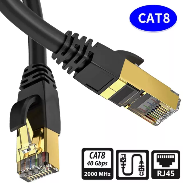 [Ultra Internet Speed] Cat 8 Ethernet Cable Patch LAN Cord Shielded 2m 3m 8m 15m