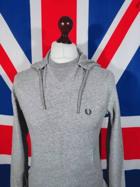 Felpa con cappuccio Fred Perry - XS - Grigio - Mod Casuals anni '60