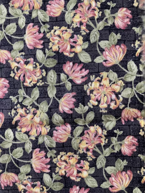 Pretty Floral Rose & Hubble Fabric London Collection 3 Good Sized Vintage Scraps