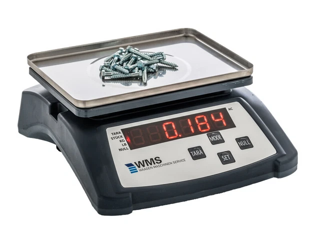 Steinberg Systems SBS-ZW-30005 Zählwaage 3 kg / 0,05 g Akku 80 h 3 LCD-Displays RS232-Schnittstelle Inventurwaage Referenzwaage Stückzählwaage